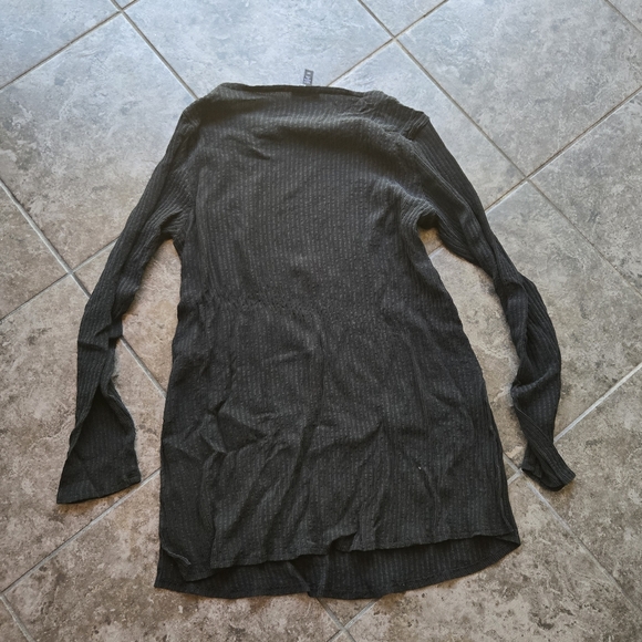 Eileen Fisher Crinkled Silk Boat Neck Tunic Top Dress Cover Up Black S - Picture 10 of 10